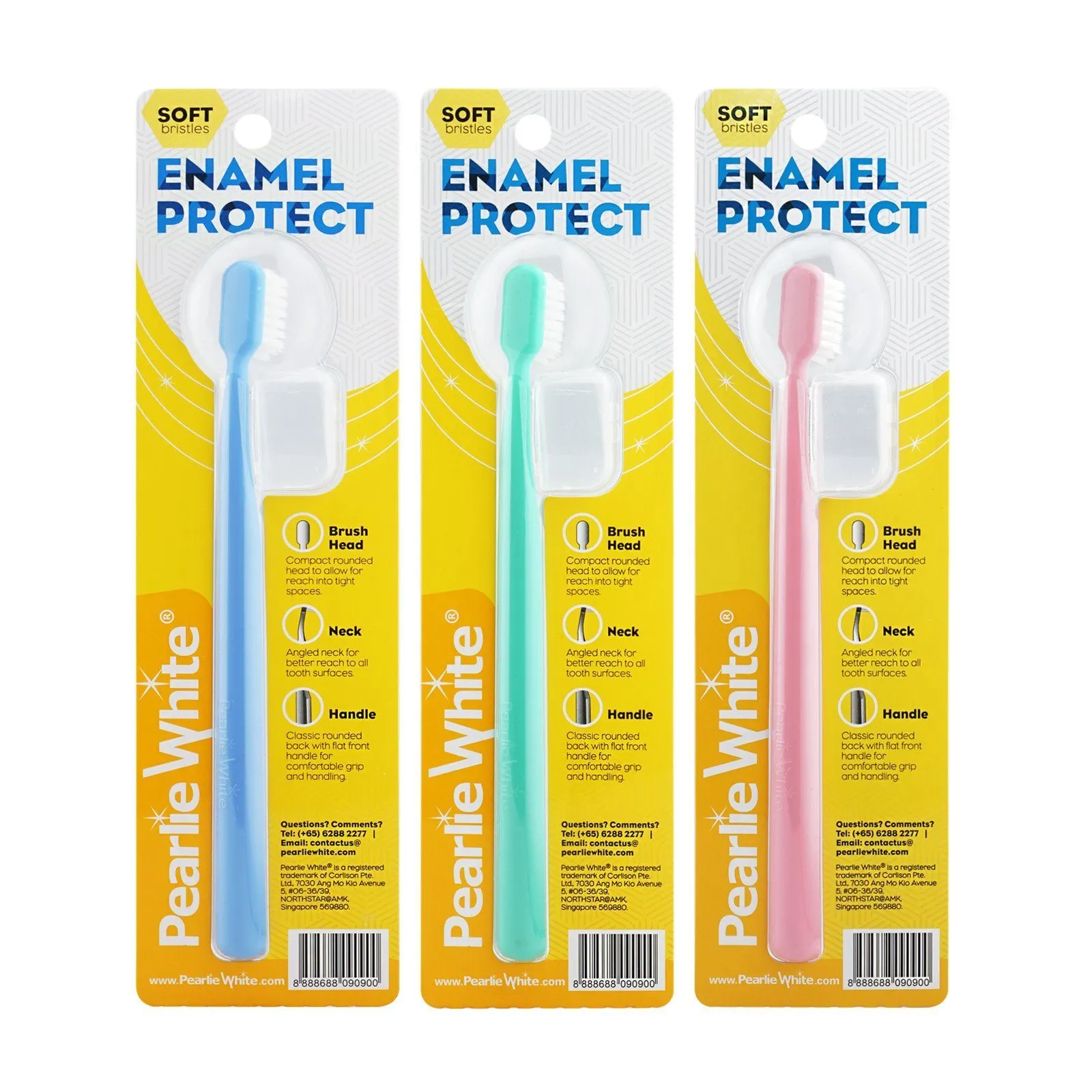 BrushCare Enamel Protect Adult Soft Toothbrush Triple Pack