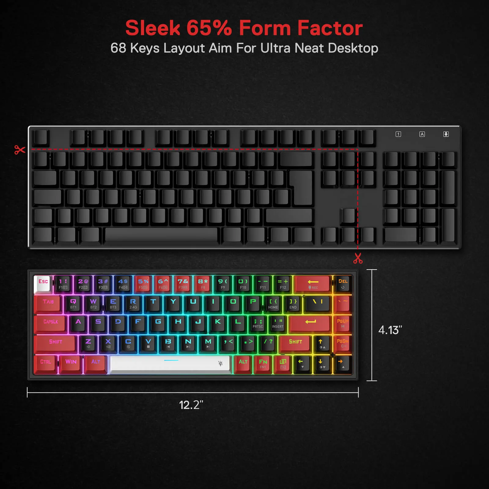 CASTOR K631 PRO 65% Wireless RGB Gaming Keyboard