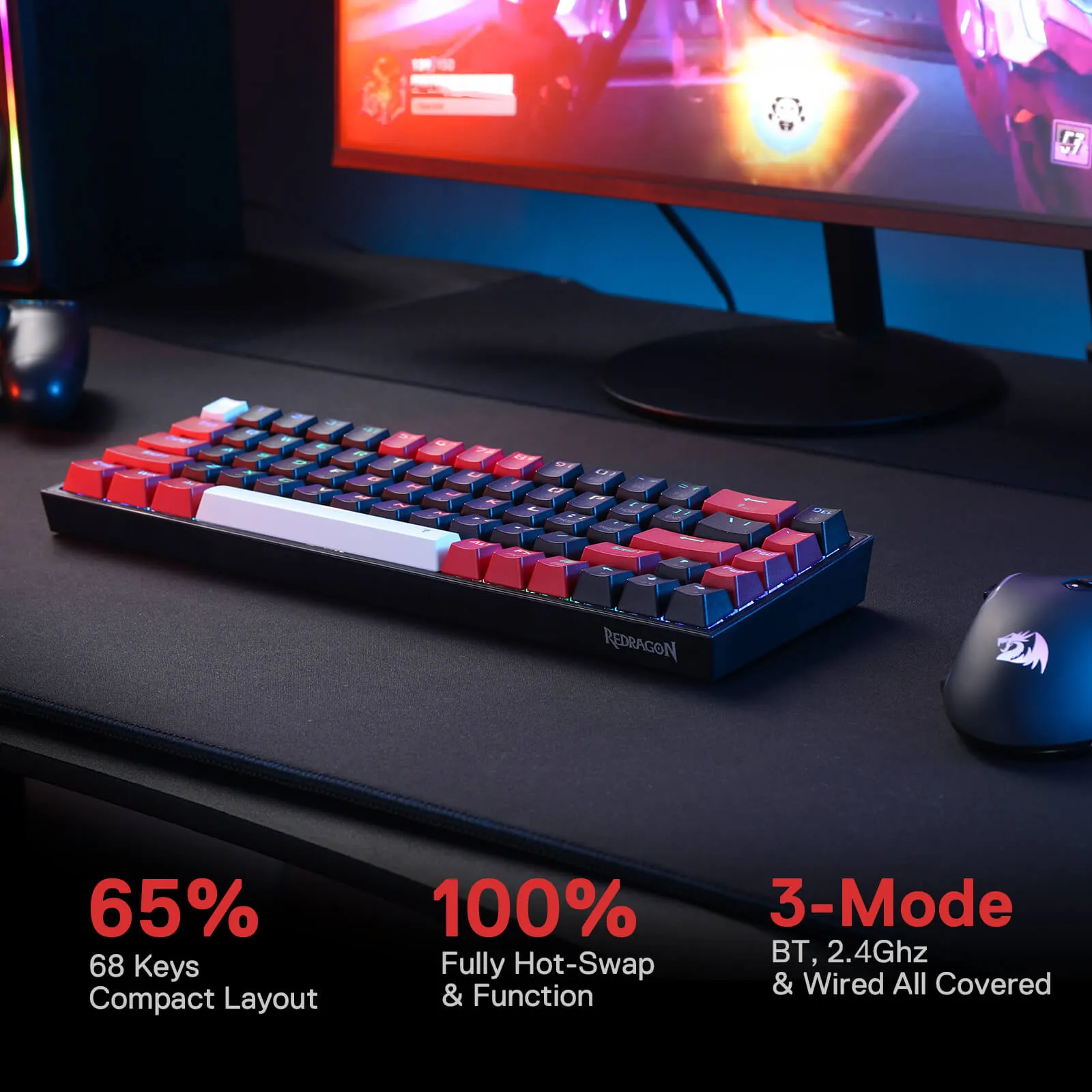 CASTOR K631 PRO 65% Wireless RGB Gaming Keyboard