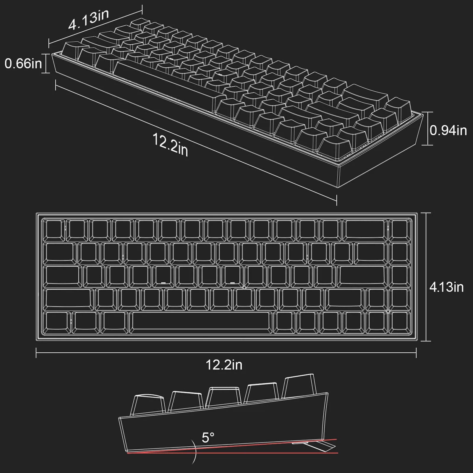 CASTOR K631 PRO 65% Wireless RGB Gaming Keyboard