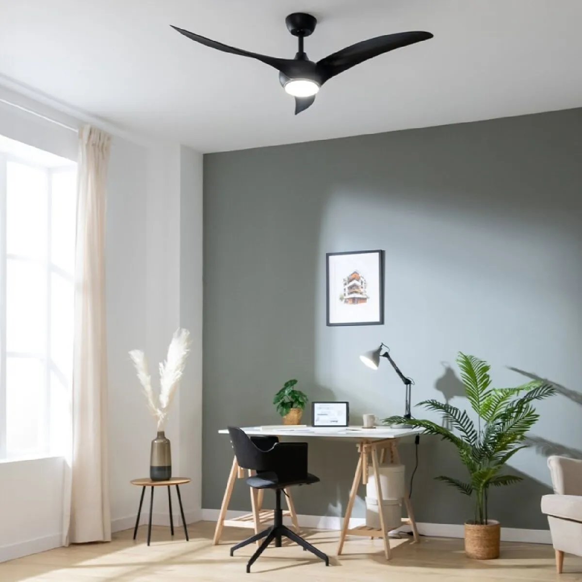 Ceiling Fan with Light Cecotec EnergySilence Aero 5295 Black 18 W 40 W