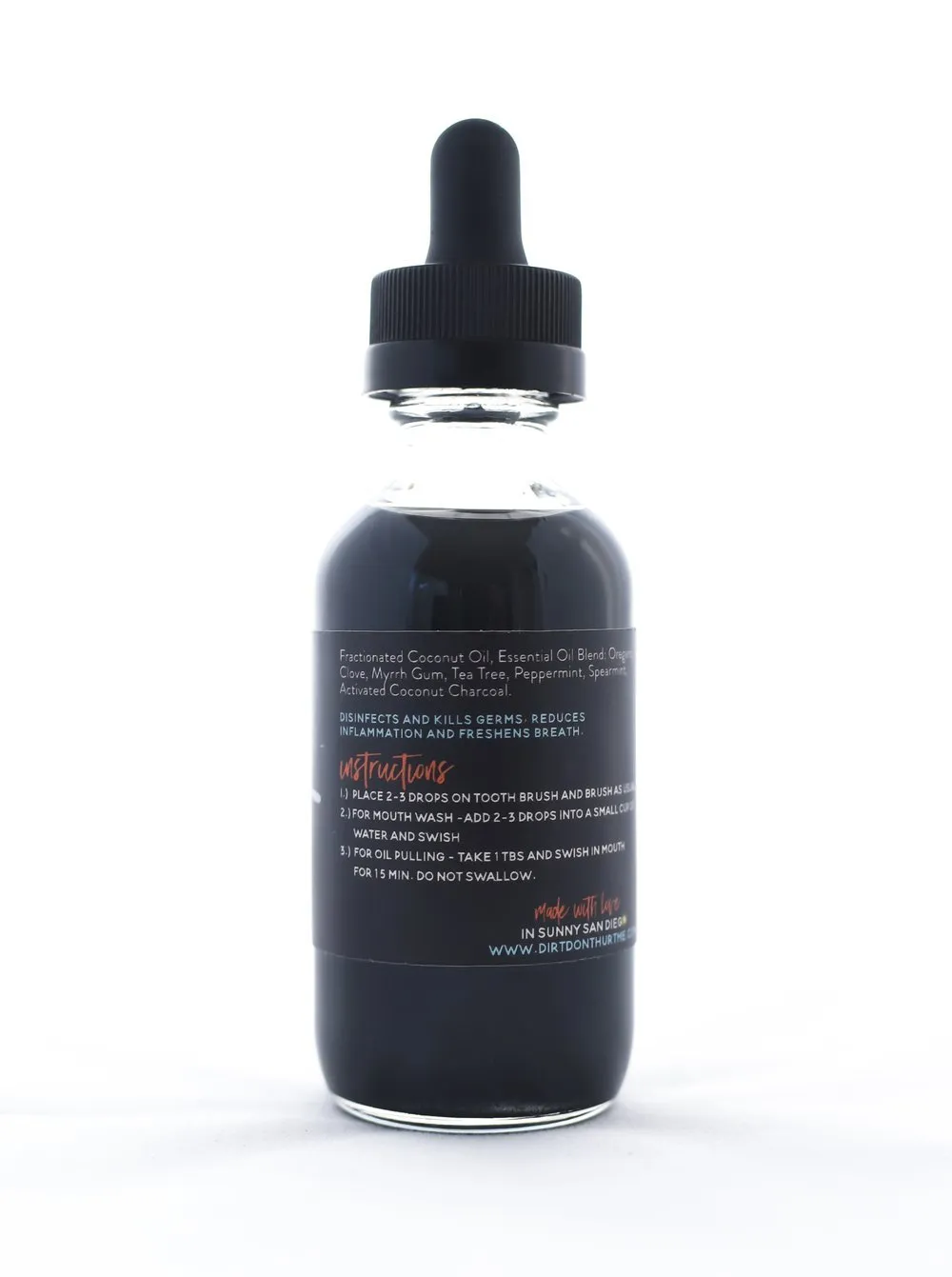 Charcoal Infused Tooth   Gum Oil; Balance PH levels, Minimize Bacteria   Detoxify// //6 Months Supply