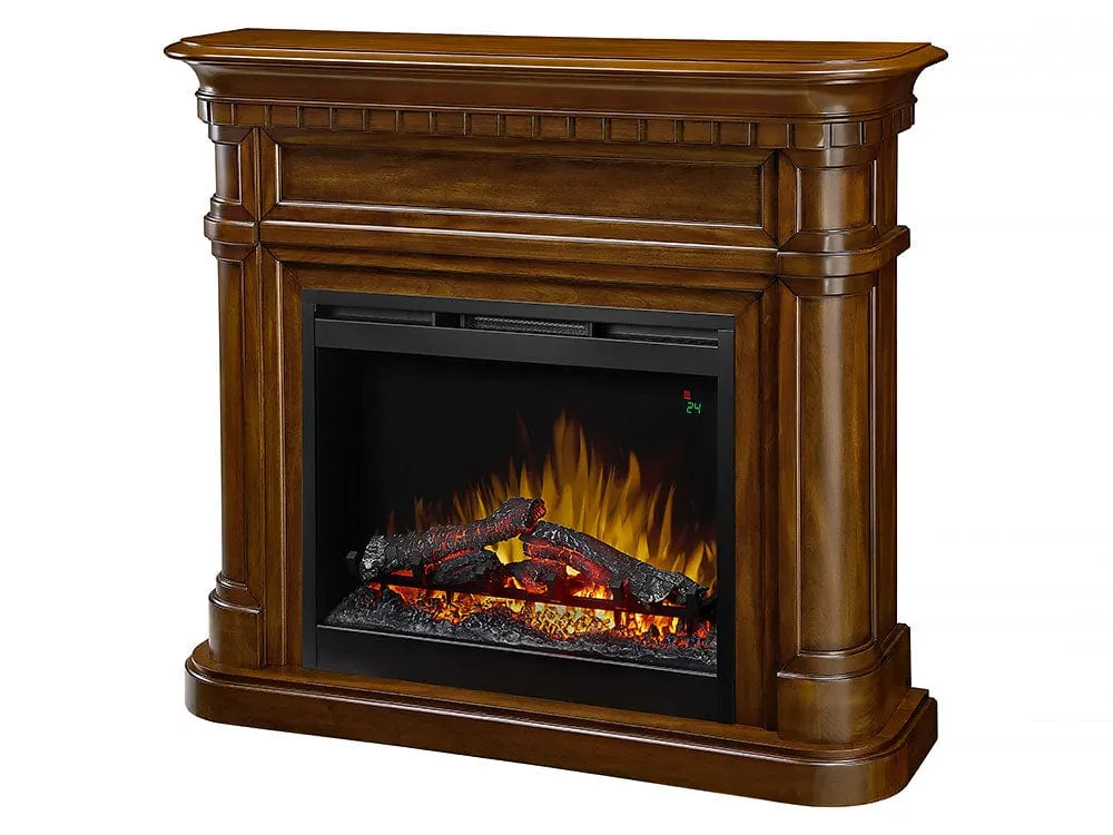 Charleston Electric Fireplace Mantel Package in Burnished Walnut