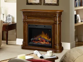 Charleston Electric Fireplace Mantel Package in Burnished Walnut