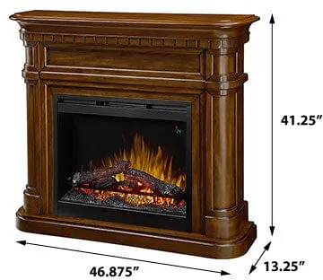 Charleston Electric Fireplace Mantel Package in Burnished Walnut