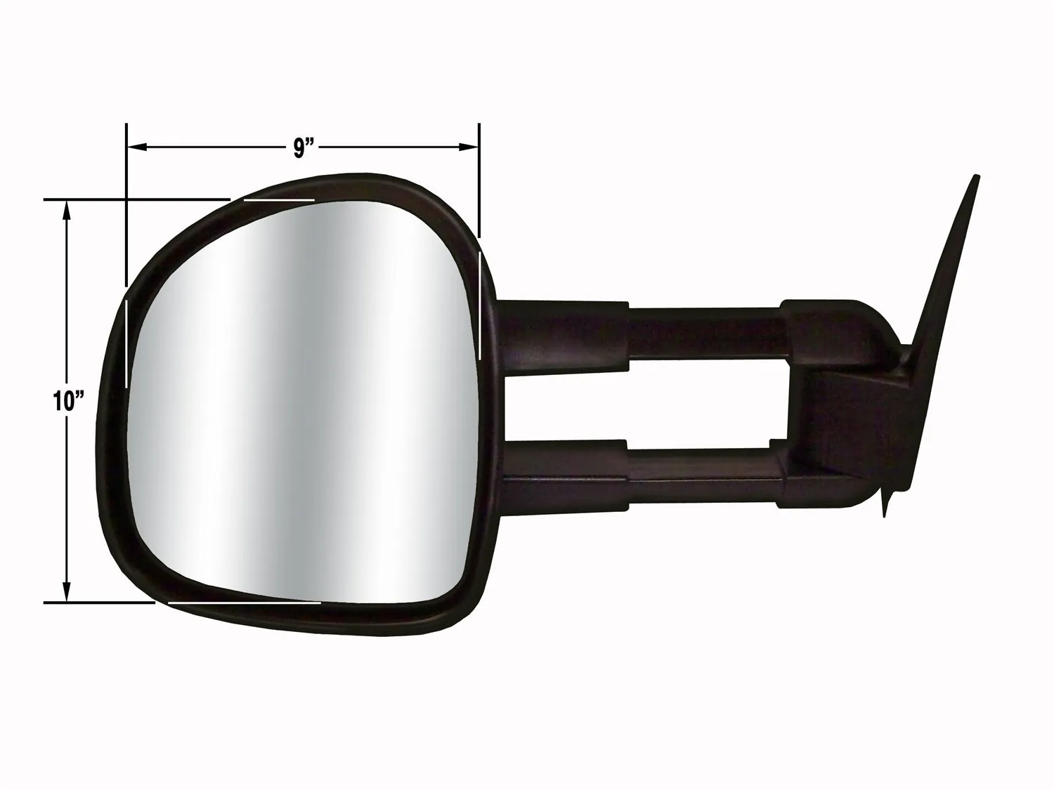 Cipa USA 83111 Towing Mirror; Replacement For LH(Driver) Side Only PN[83100]; Extendable;