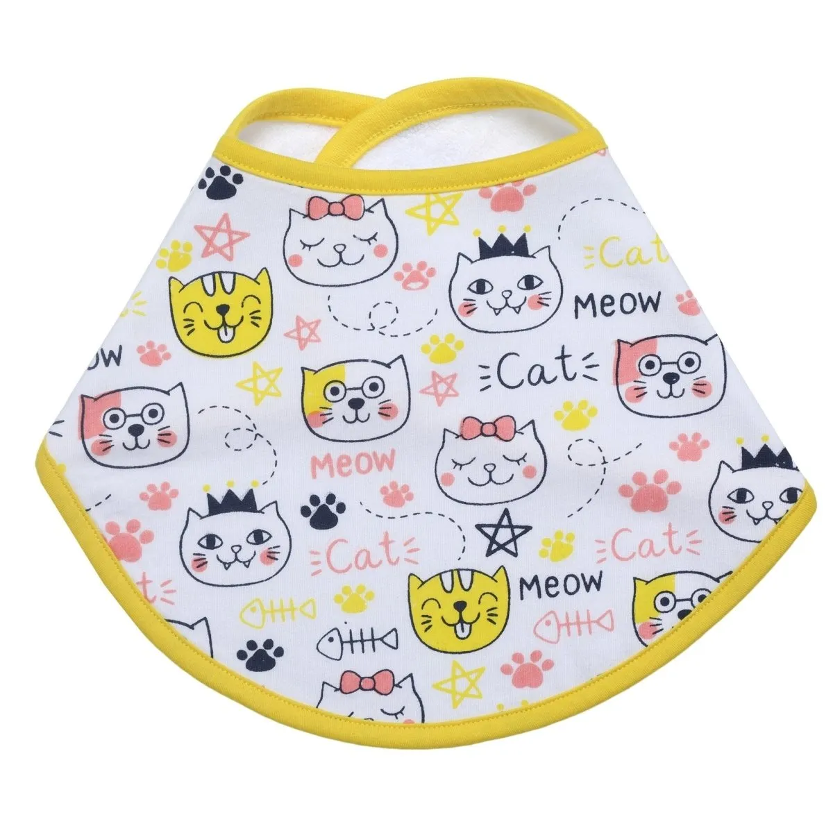 Combo Of Meow Meow And Sweet like A Doughnut Feeding Bibs- (Pack of 2)