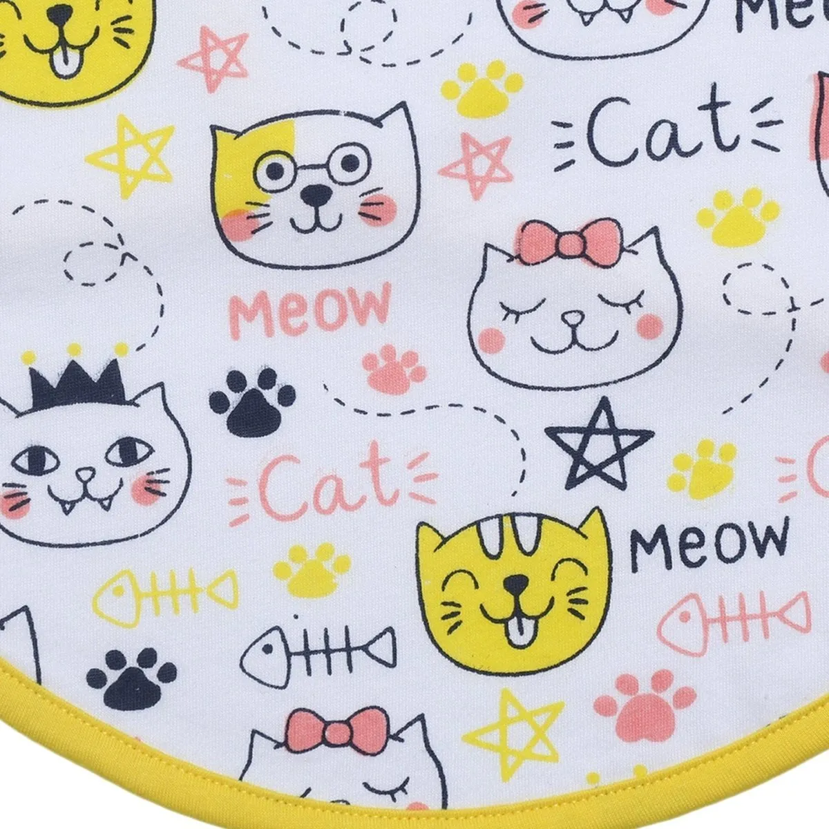 Combo Of Meow Meow And Sweet like A Doughnut Feeding Bibs- (Pack of 2)