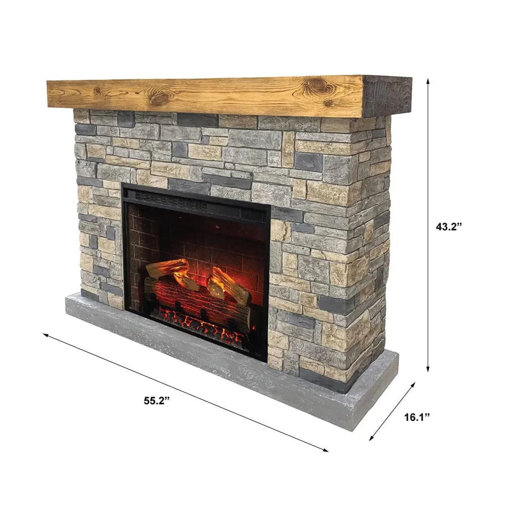 Country Living Dixson Electric Fireplace Mantel Package