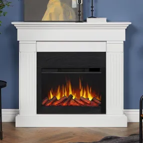 Crawford Electric Fireplace Mantel Package in White