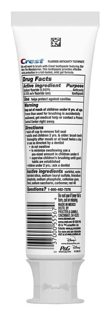 Crest Kid's Toothpaste, featuring STAR WARS, Strawberry Flavor 4.2 Oz