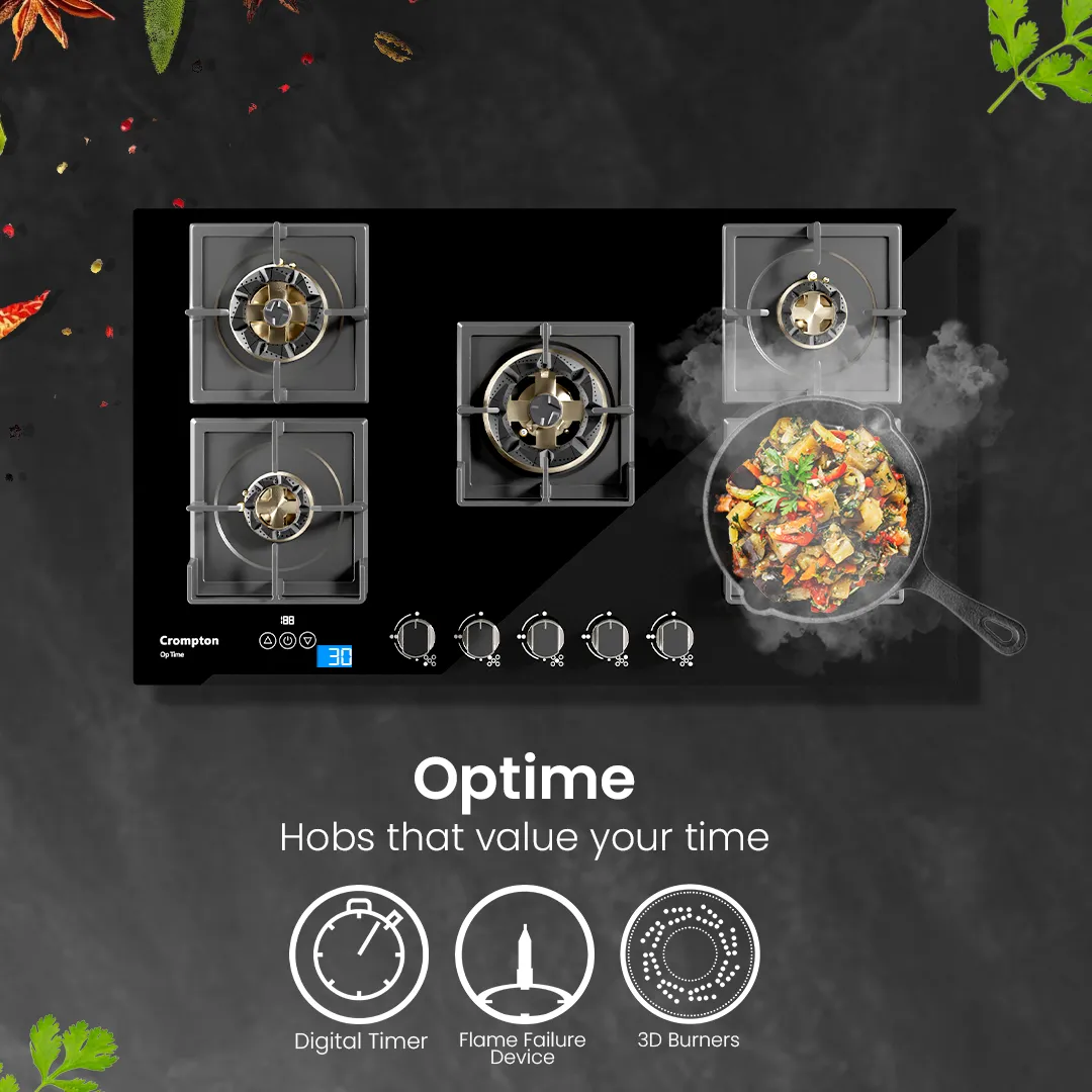 Crompton OpTime Gas Hob 90cm 5 burner