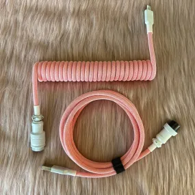 CUSTOM COILED CABLE GX16 Melon