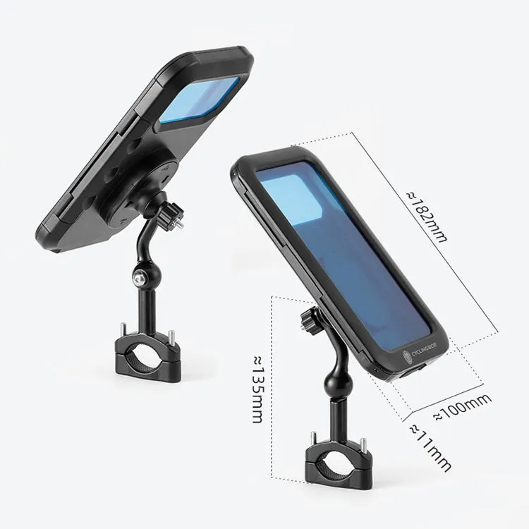 CYCLINGBOX BG-2937 Bicycle Mobile Phone Bracket Waterproof Bag Simulation Navigation Mobile Phone Frame(Black)