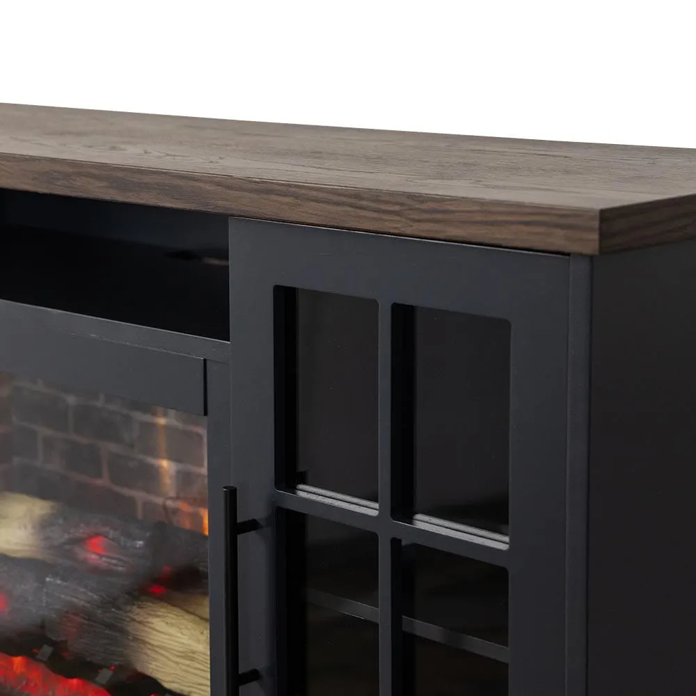 Dalton 60-in Steel Blue Electric Fireplace TV Stand