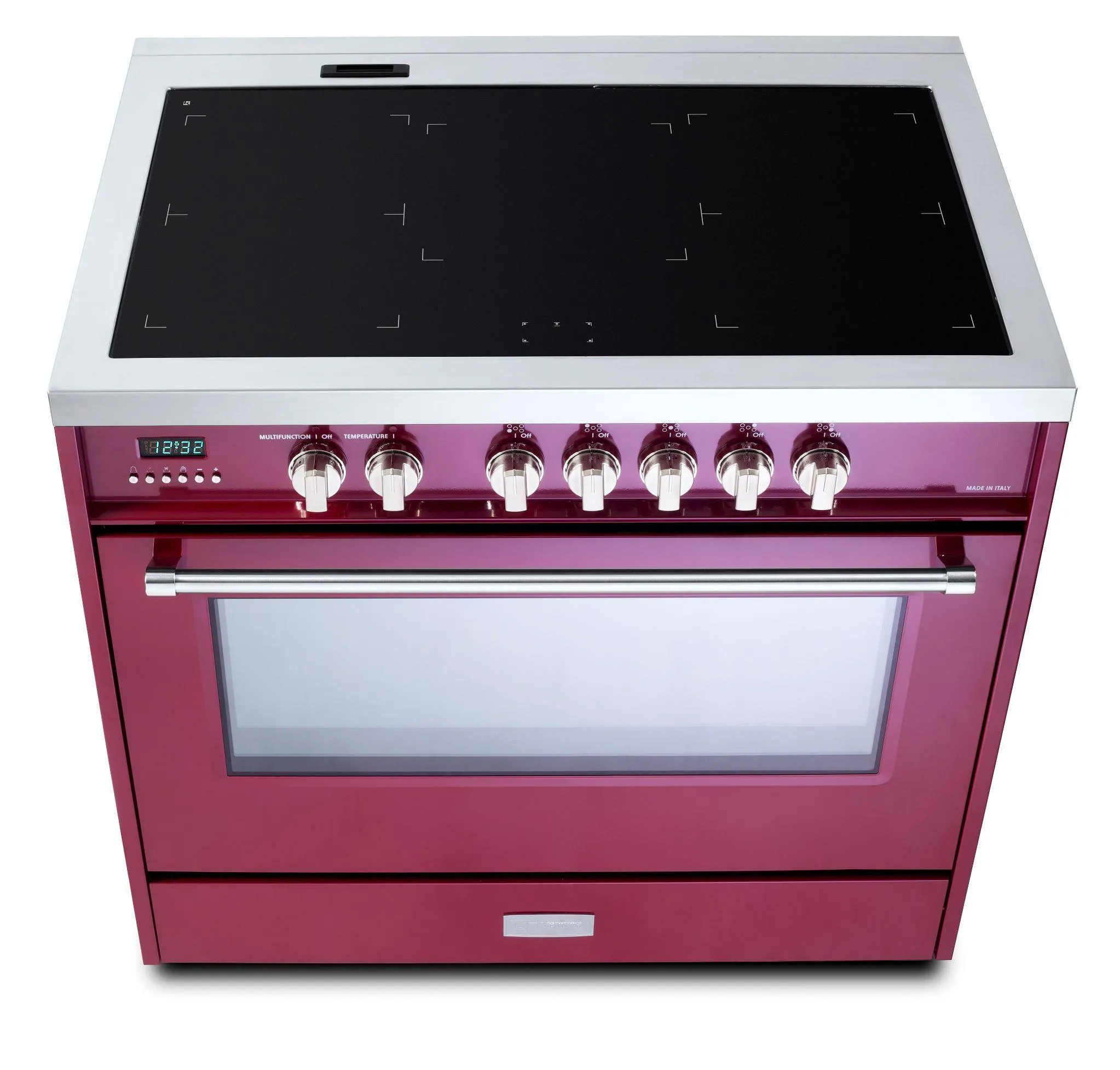 Designer 36" Induction Single Oven Range - Burgundy