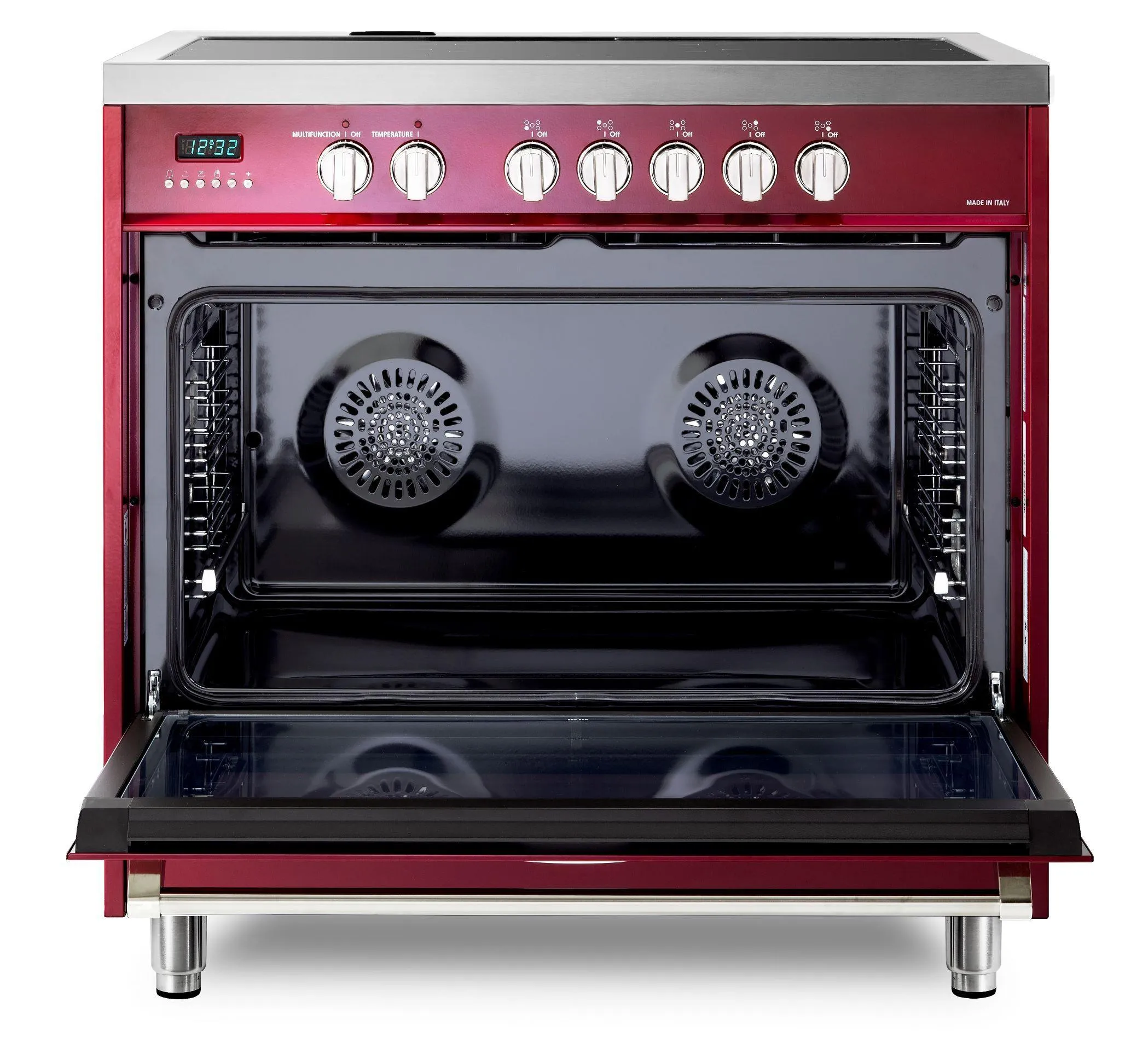 Designer 36" Induction Single Oven Range - Burgundy