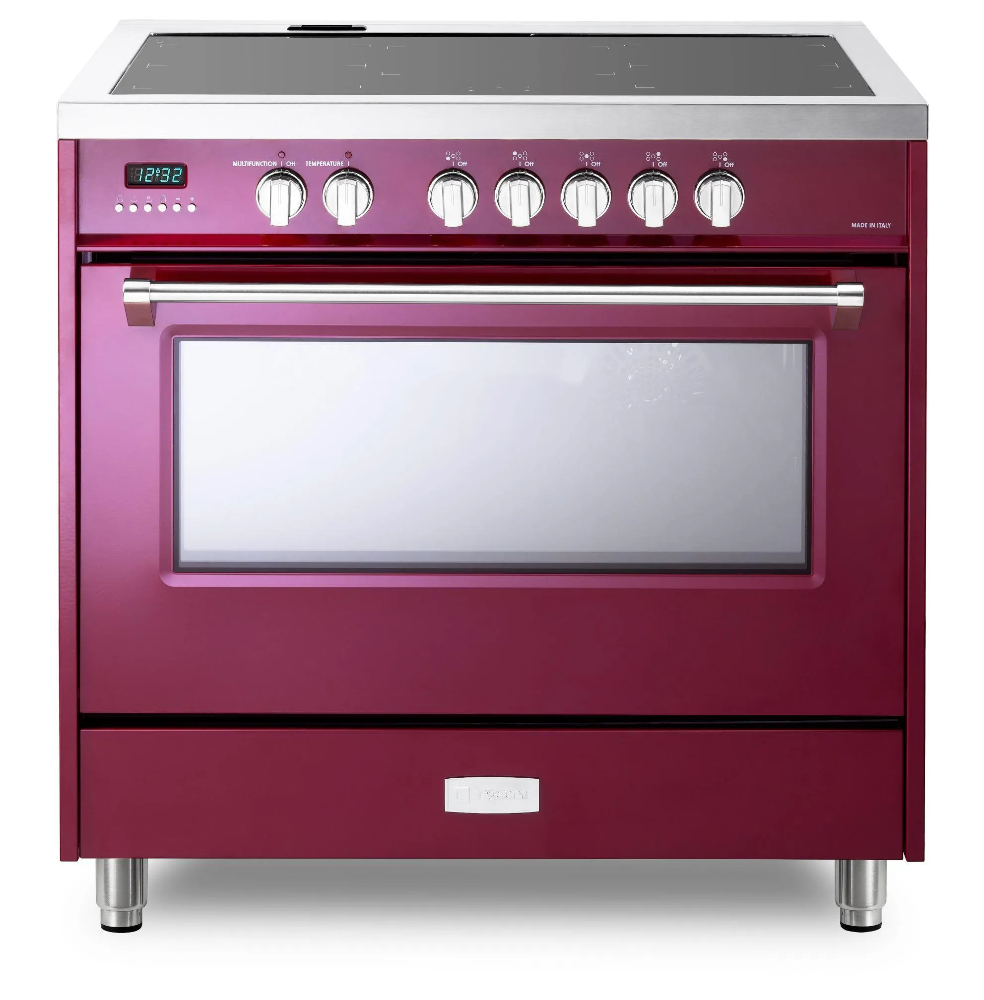 Designer 36" Induction Single Oven Range - Burgundy