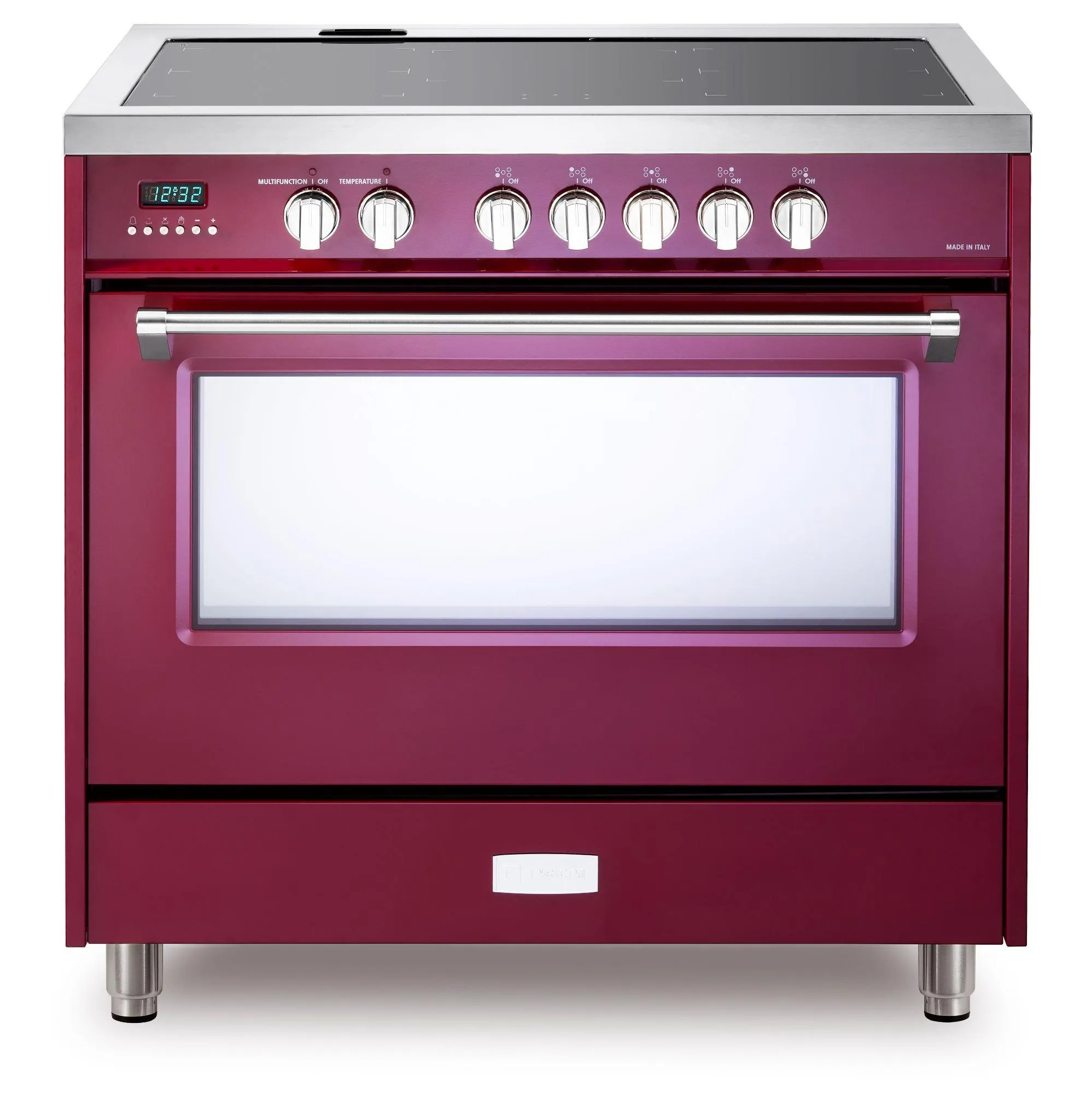 Designer 36" Induction Single Oven Range - Burgundy