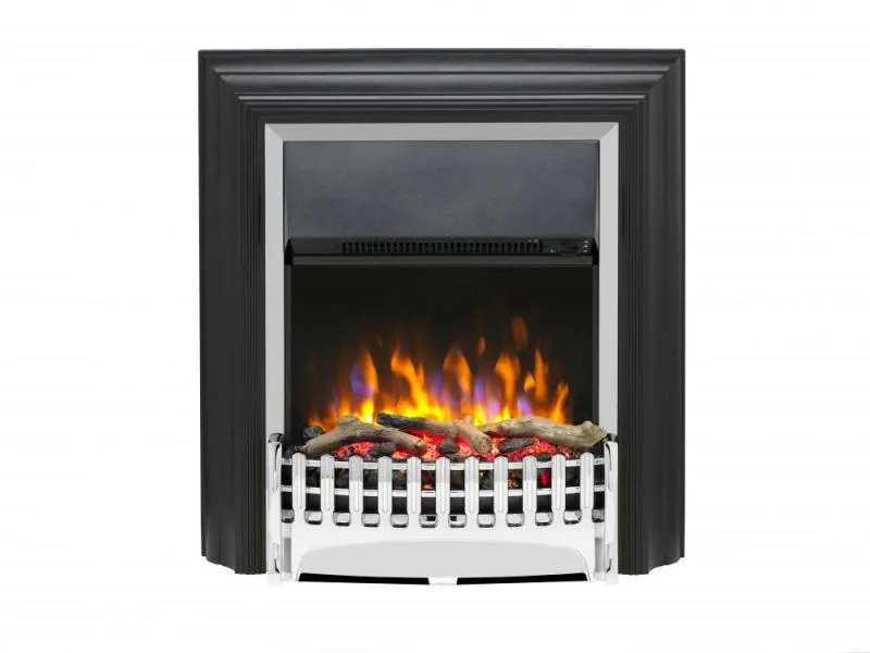 Dimplex Kingsley Deluxe Chrome Freestanding Optiflame Electric Fire