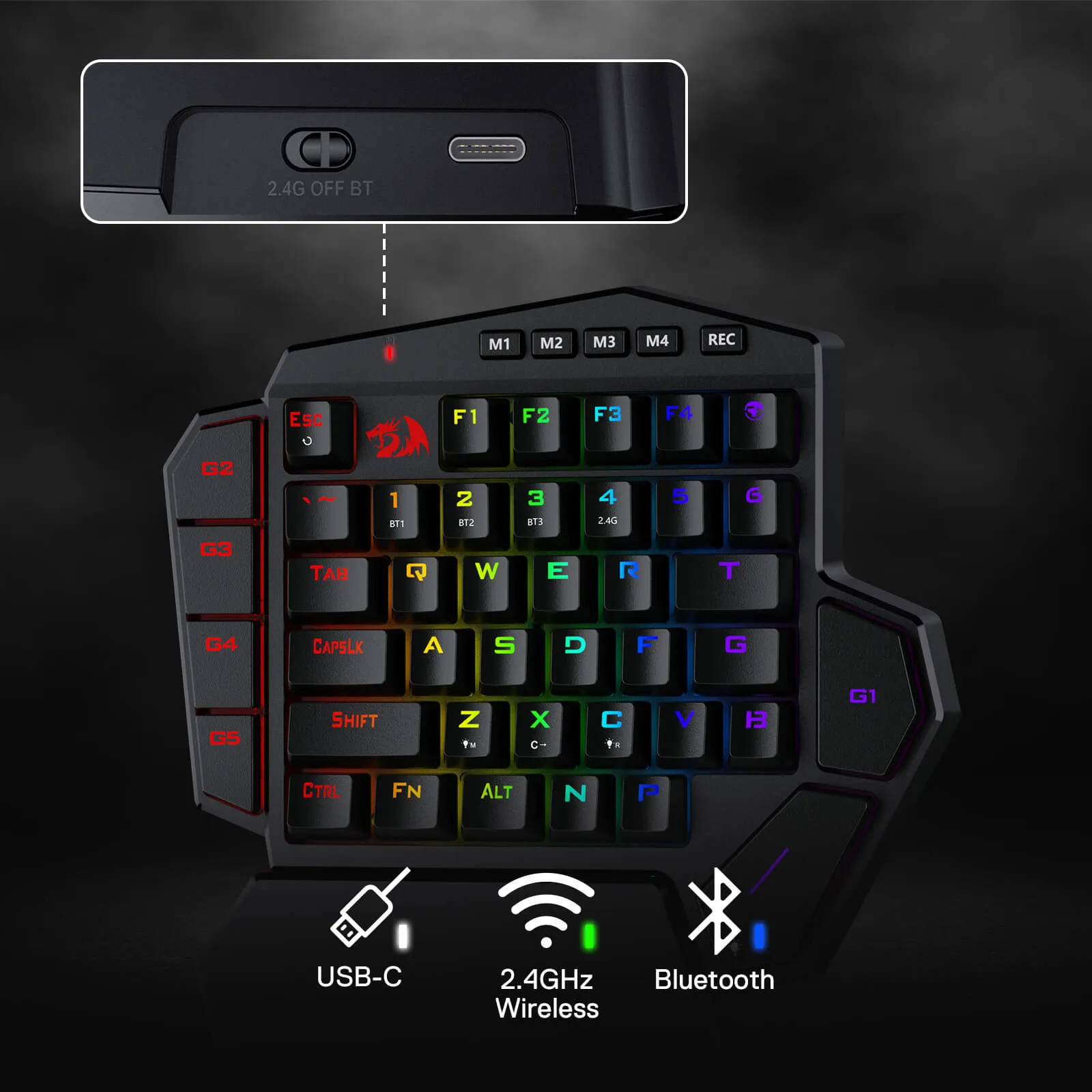 DITI K585 Pro Wireless One-Handed Gaming Keyboard