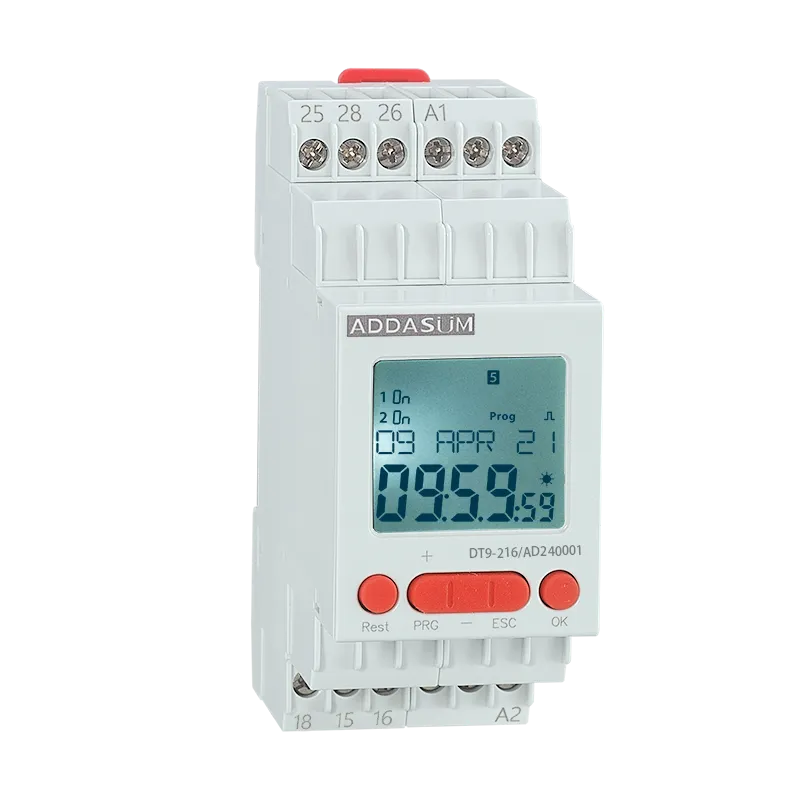 DT9-216/D12001, Dual Digital Time Switch with 2 independant Daily Weekly, Monthly, Yearly, Astro, Random program, Universal 12VDC Power Supply/Control, 2 x  16 Amp SPST CO Relay