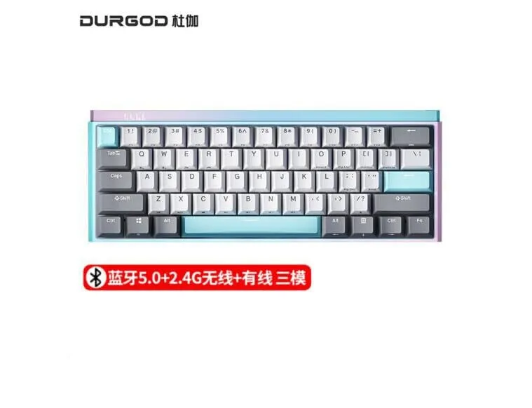 DURGOD K330W 61 Keys Three-mode Gaming Mechanical Keyboard