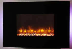 Dynasty 36-In Wall Mount Electric Fireplace w/ Pebbles