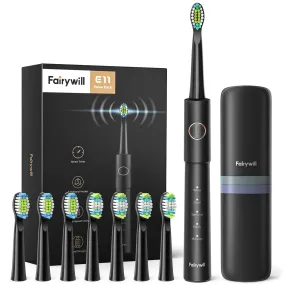 E11 Sonic Electric Toothbrush with 8 Bursh Heads Travel Case