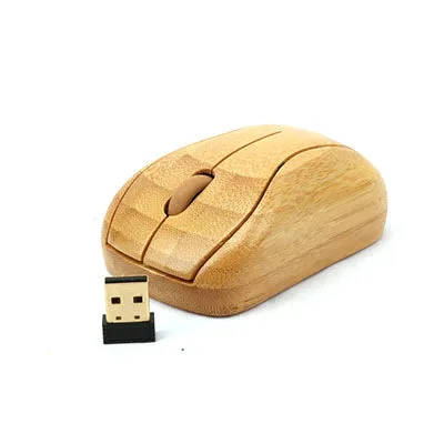 Eco-Friendly Bamboo Wireless Mouse