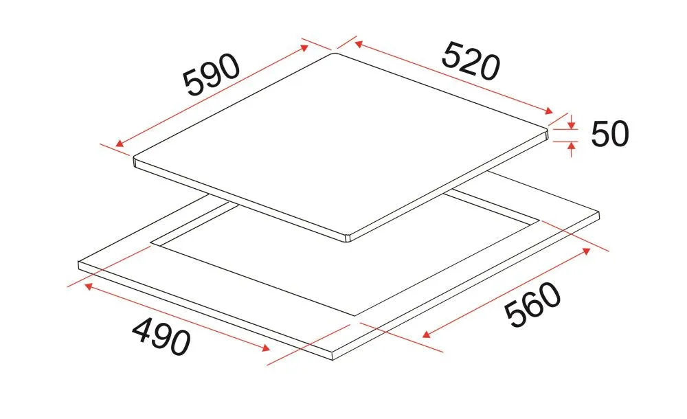 EF HB AV 461 A 60cm Radiant Built-in Ceramic Hob HBAV461A