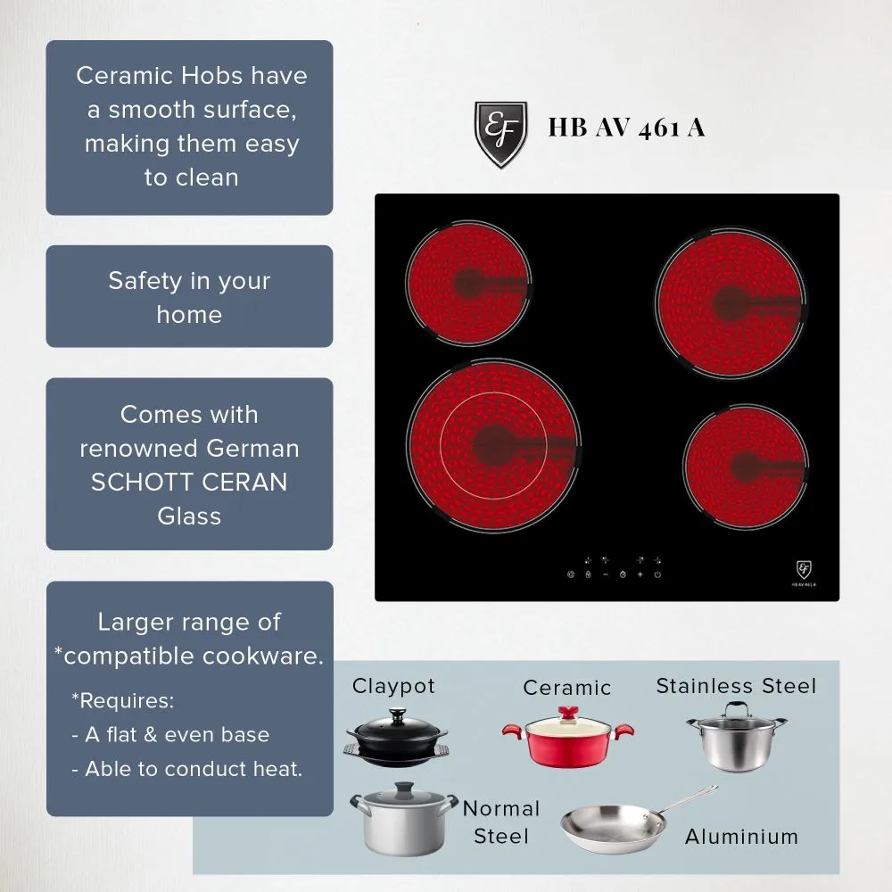 EF HB AV 461 A 60cm Radiant Built-in Ceramic Hob HBAV461A