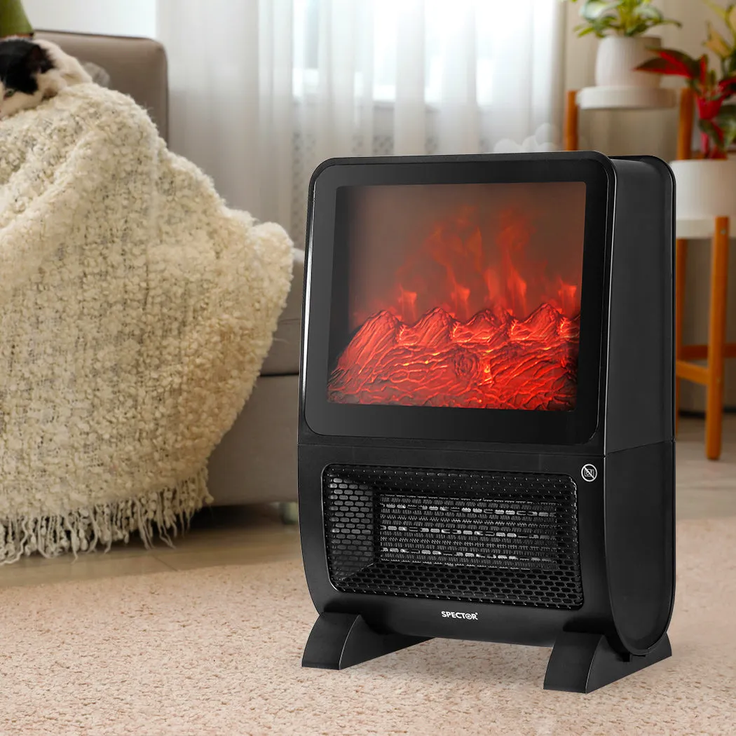 Electric Heater Fireplace Portable 3D Flame Remote Overheat Home 2000W