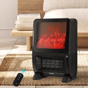 Electric Heater Fireplace Portable 3D Flame Remote Overheat Home 2000W