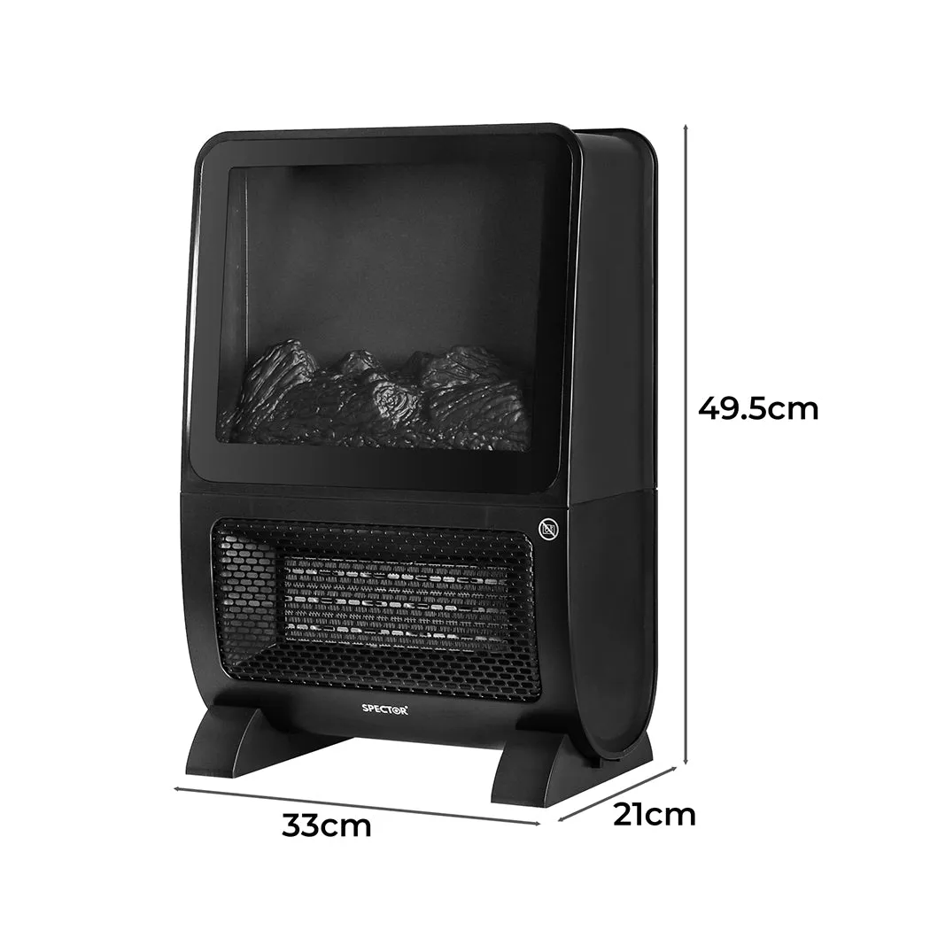 Electric Heater Fireplace Portable 3D Flame Remote Overheat Home 2000W