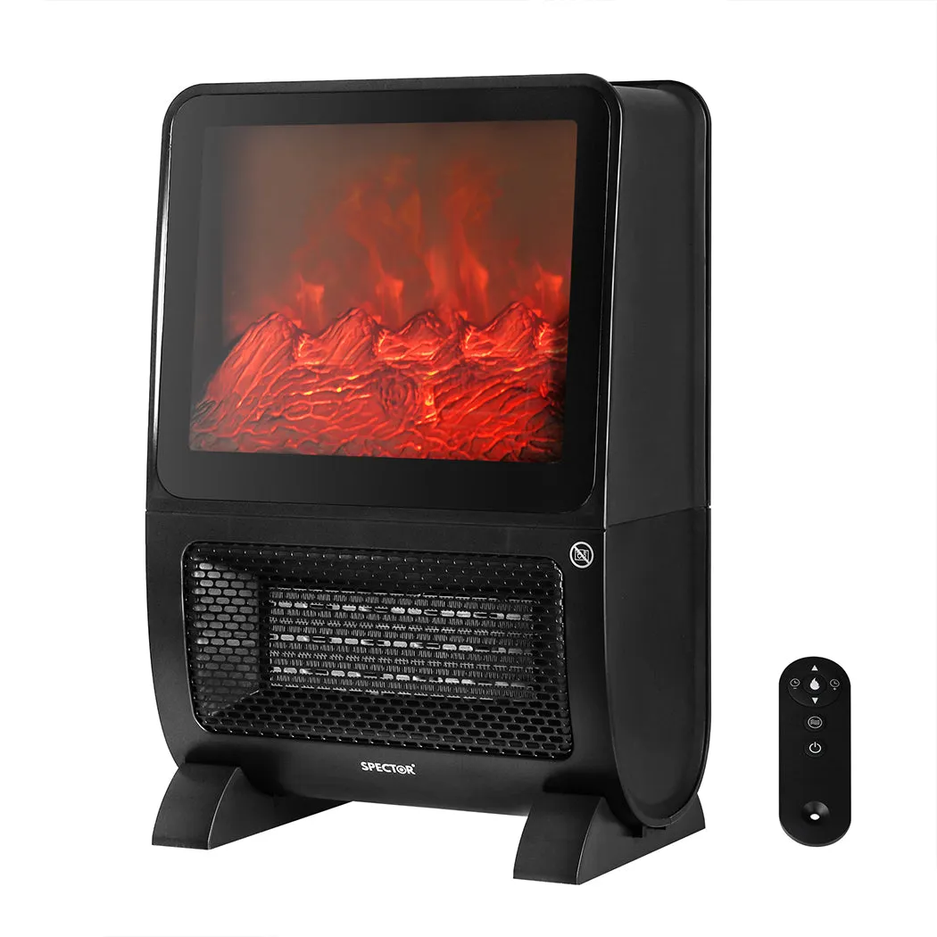 Electric Heater Fireplace Portable 3D Flame Remote Overheat Home 2000W