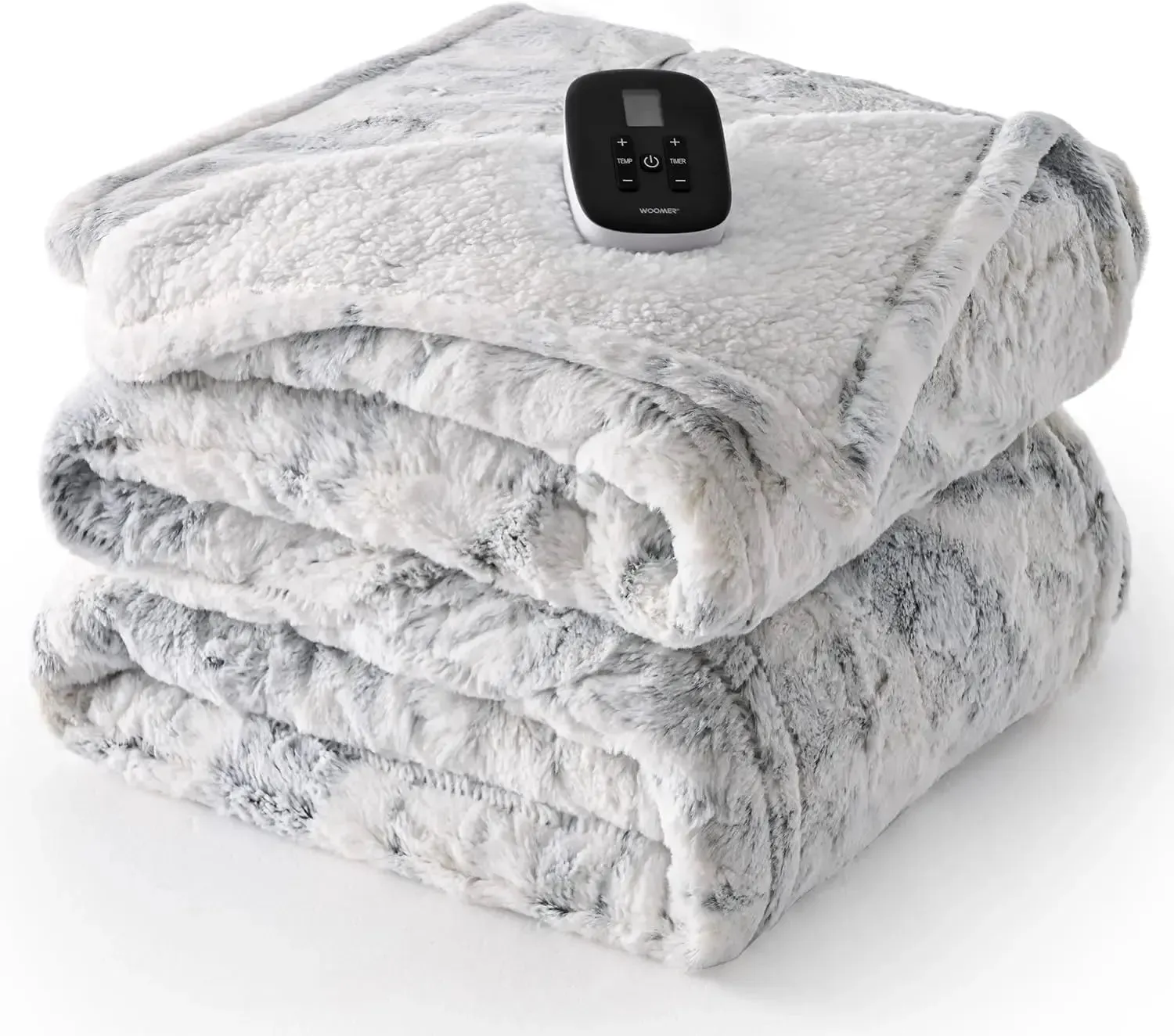 Electric Heating Blanket - Double-sided Marble Blue 77"x 84"