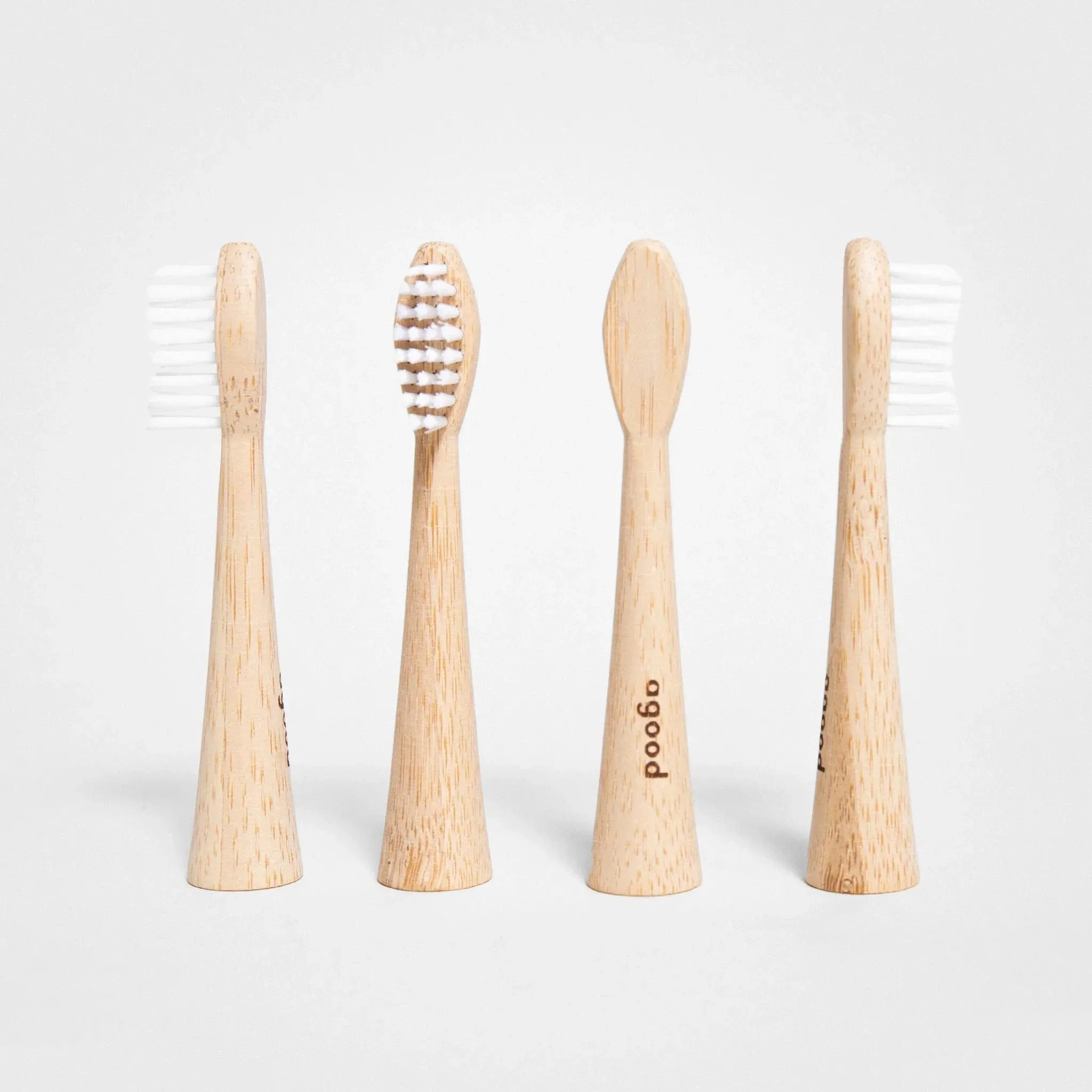 Electric Toothbrush Heads, 4-pack | Made of Bamboo, White, Oral-B