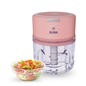 Elina USB Rechargeable Wireless Electric Chopper with Stainless Steel Blades - 250 ML