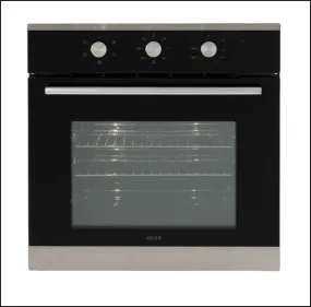 Euro Appliances EO604SX 60cm Black Glass Electric Oven