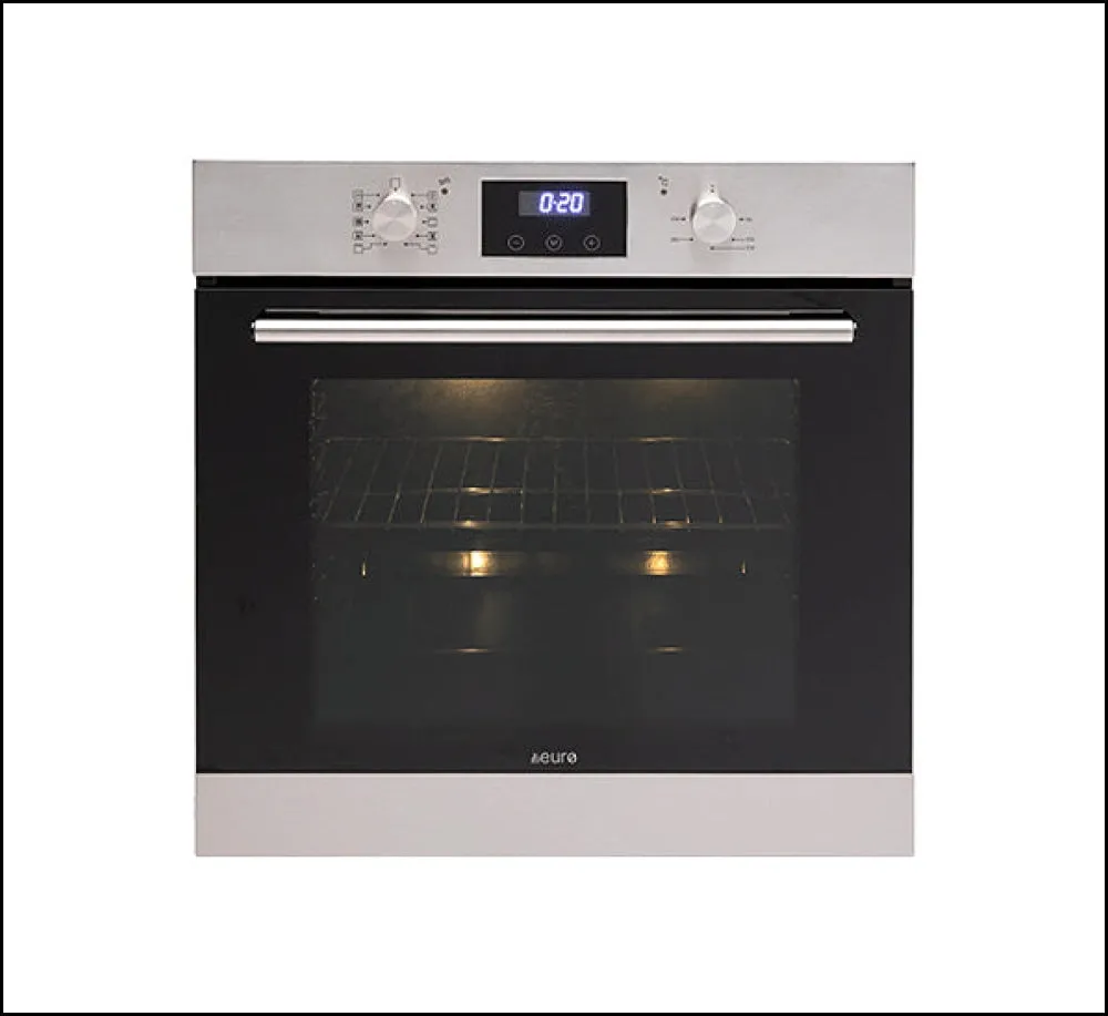 Euro Appliances EO6082BX2 60cm Black & Stainless Steel Electric Oven