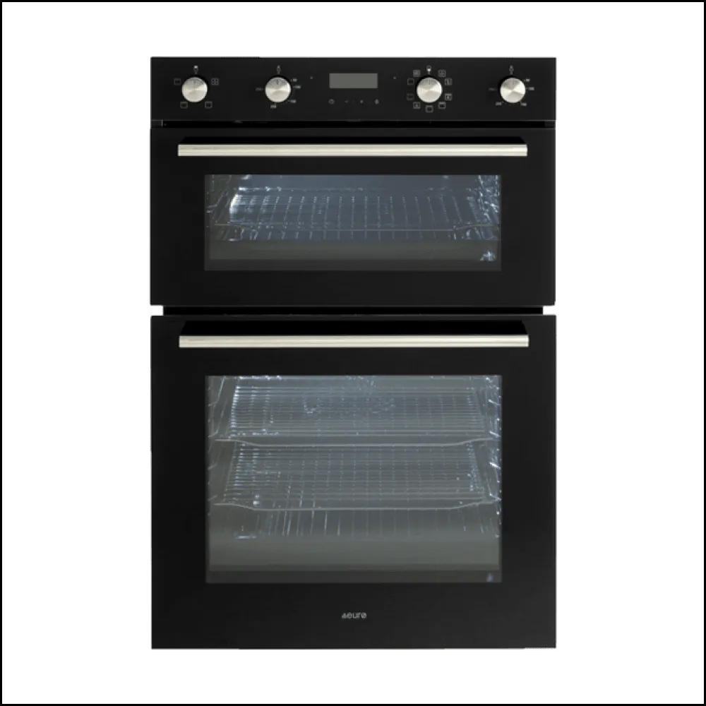 Euro Appliances EO8060DBK Black Glass Electric Multifunction Duo Wall Oven - Special Order