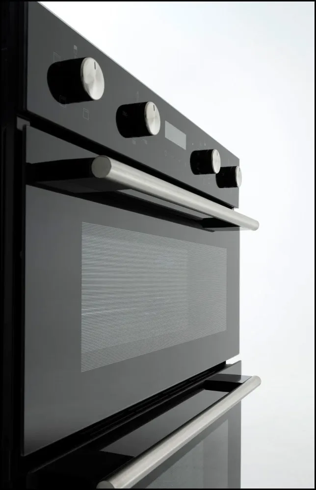 Euro Appliances EO8060DBK Black Glass Electric Multifunction Duo Wall Oven - Special Order