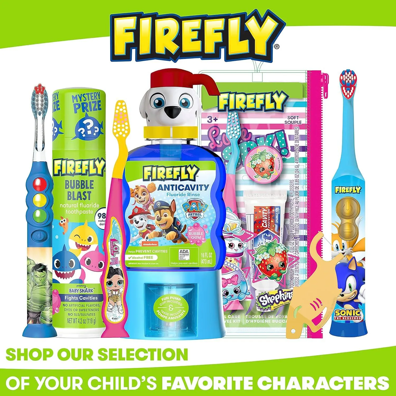 FIREFLY Clean N' Protect, Sonic The Hedgehog Toothbrush with 3D hygienic Cover, Premium Soft Bristles, Anti-Slip Grip Handle, Battery Included, Ages 3 