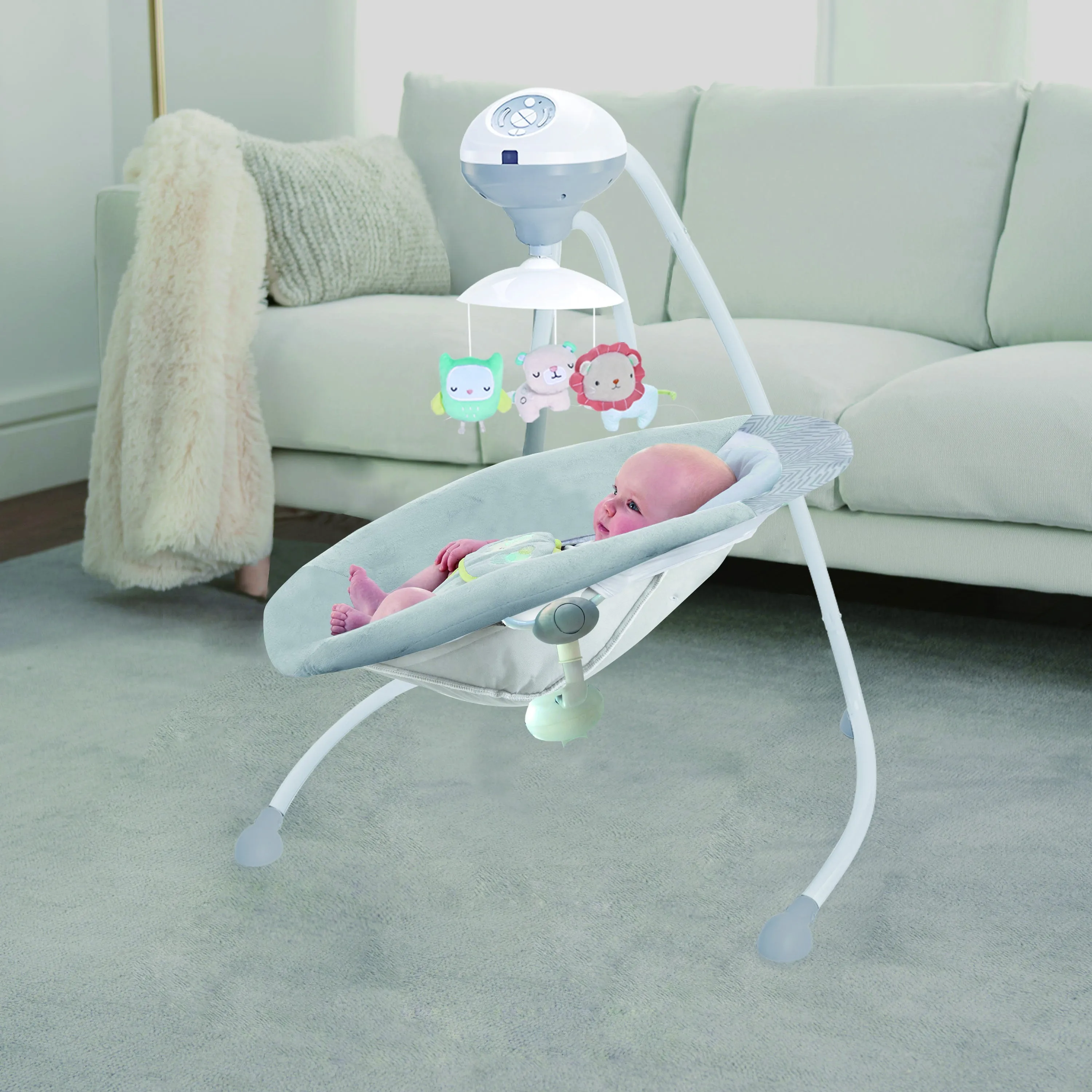 Fitch Baby Baby Cradle And Electric Swing (Grey)