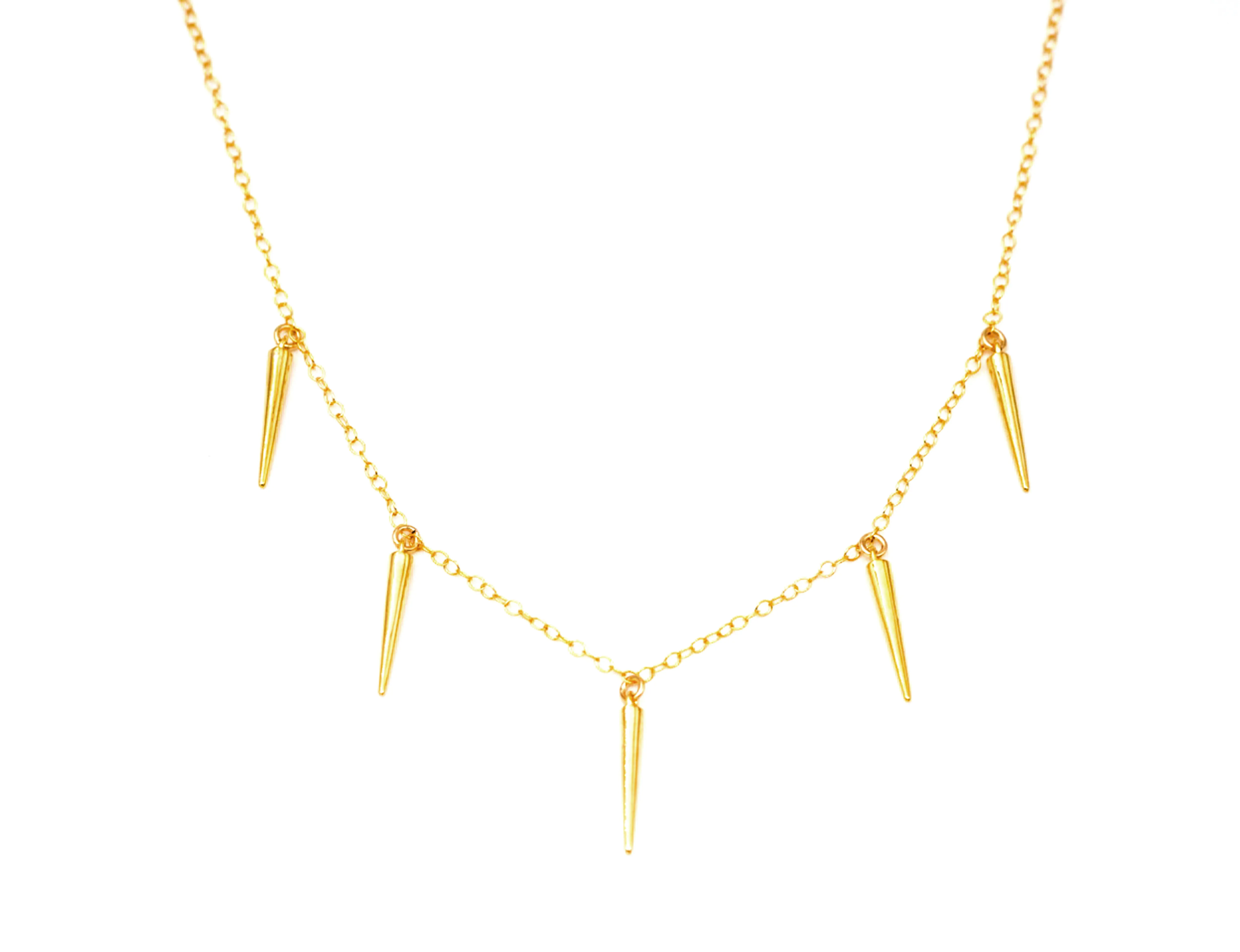 Five Spike Necklace