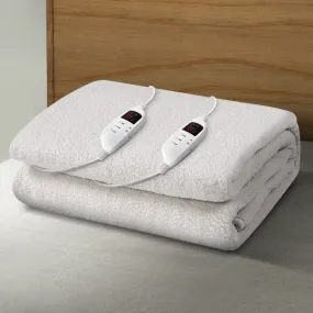 Fleecy Double Size Electric Blanket w/ 9 Temps, 12H Timer - Giselle