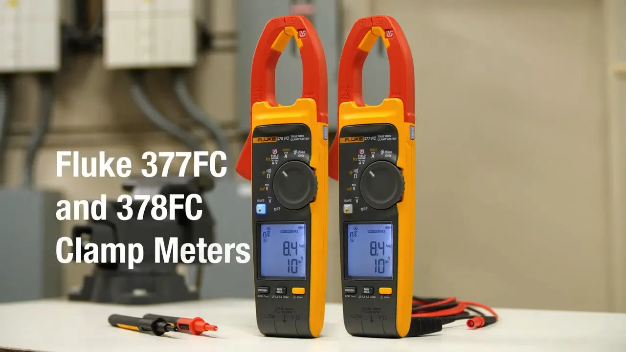 Fluke-378 FC 1000A AC/DC TRMS Noncontact Voltage Wireless Clamp w/ PQ Indicator, iFlex