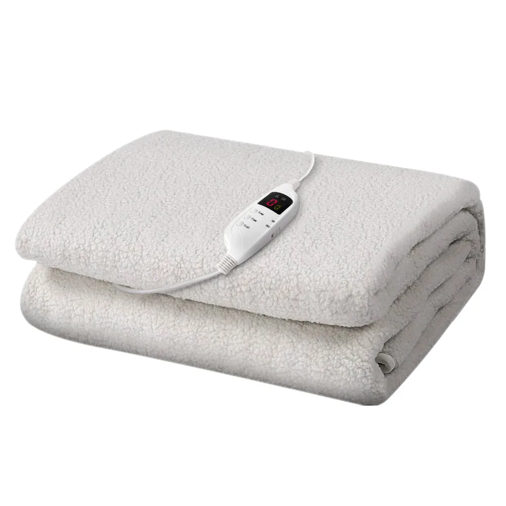 Fully Fitted Fleecy Electric Blanket with LED, Single - Giselle Bedding