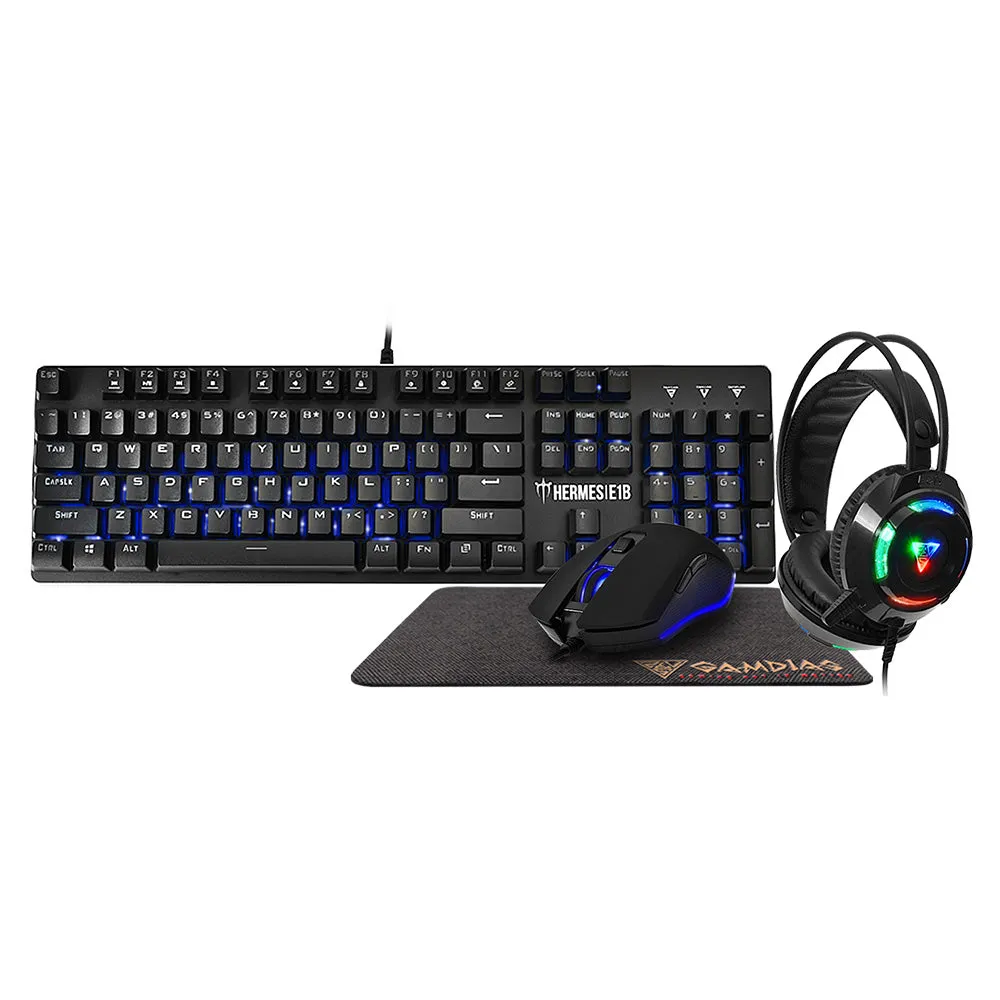 Gamdias Wired Combo Gaming Keyboard Hermes E1B